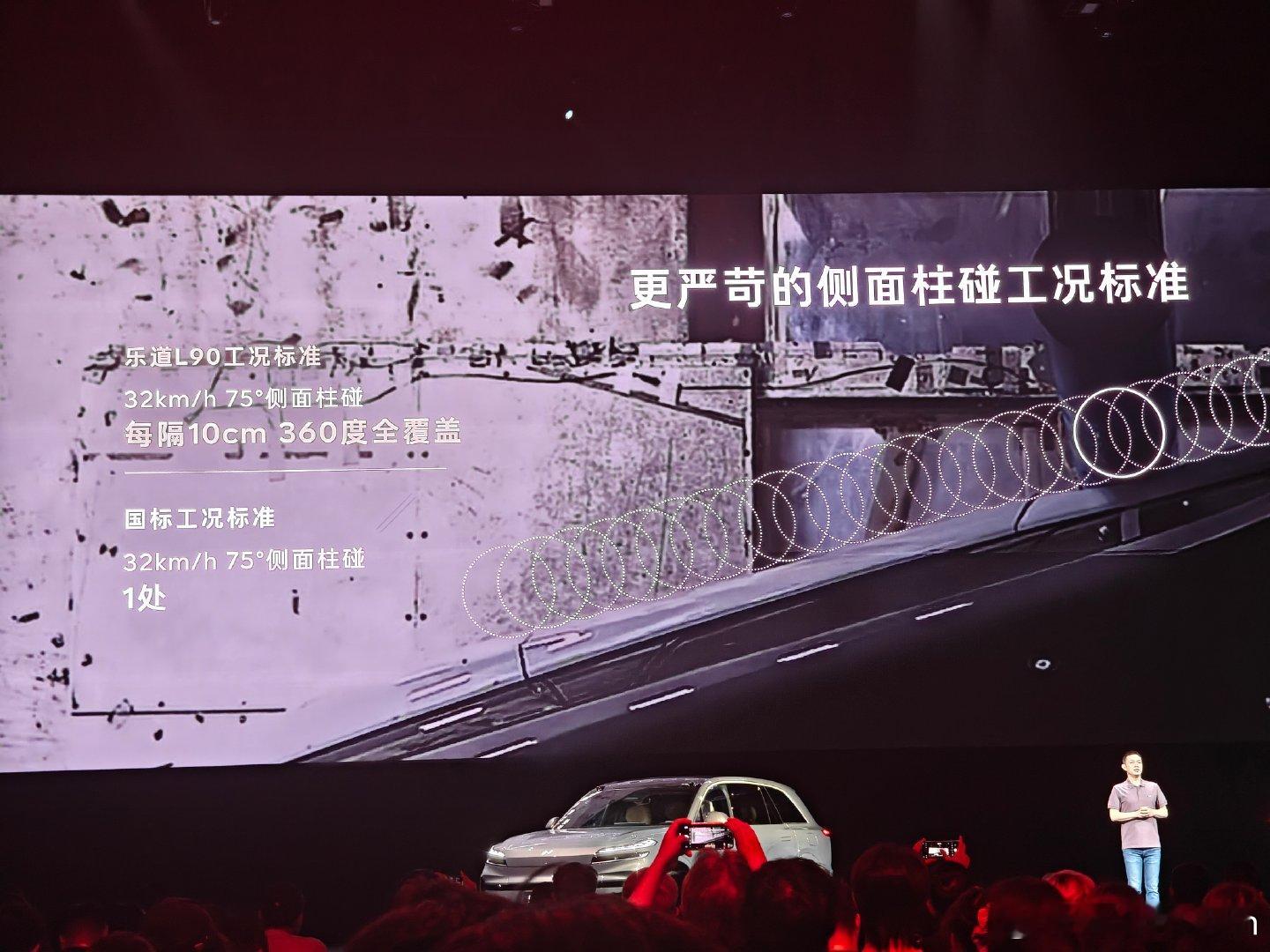 乐道L90这个每隔10厘米就测试的侧面柱碰测试标准，是不是不太理解牛逼在哪？可是