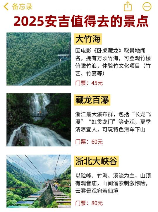 给懒人的安吉景点旅游攻略👍 第1次来安吉