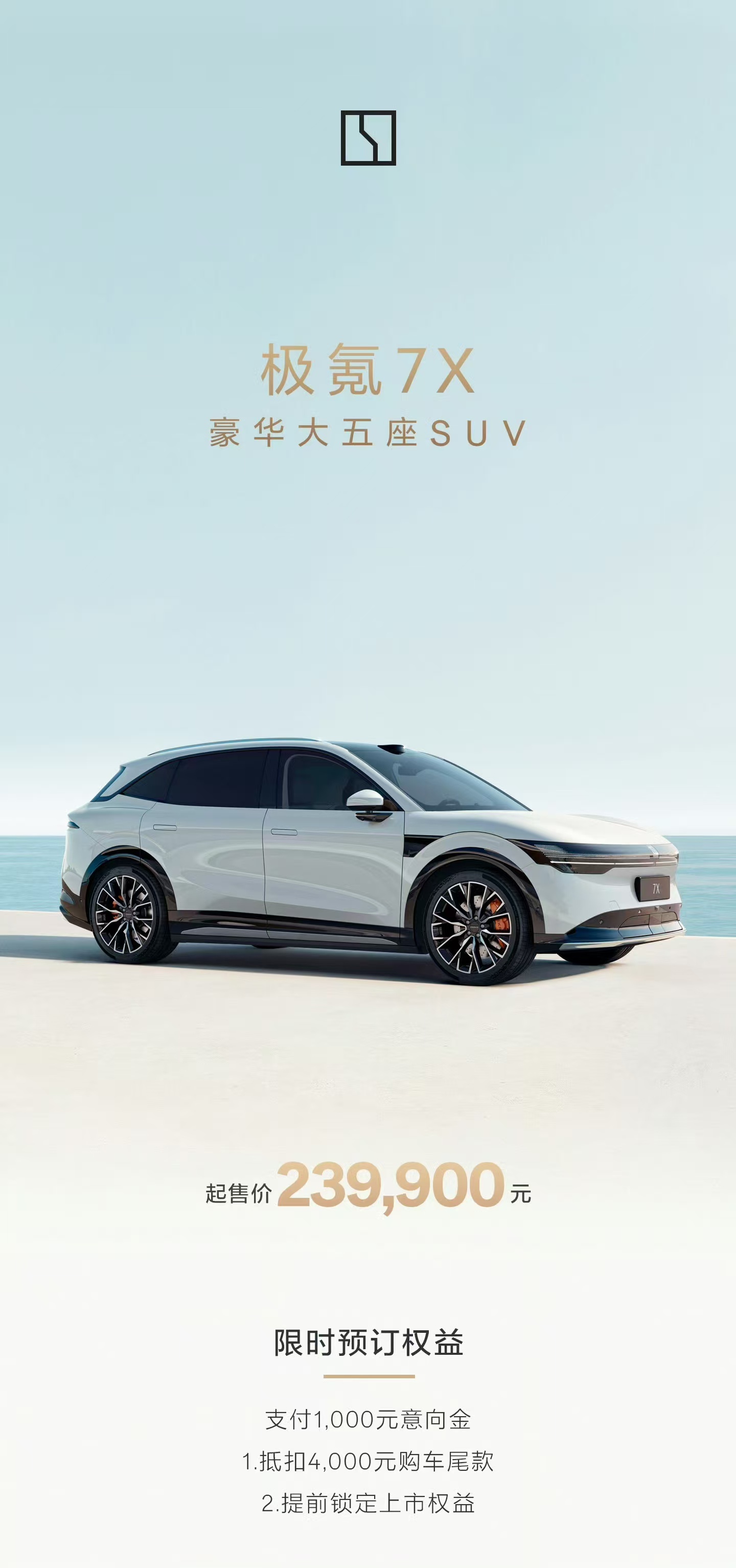 【极氪7X 预售开启】盲猜一个正式价格：21.99~28.99万#汽场全开##新
