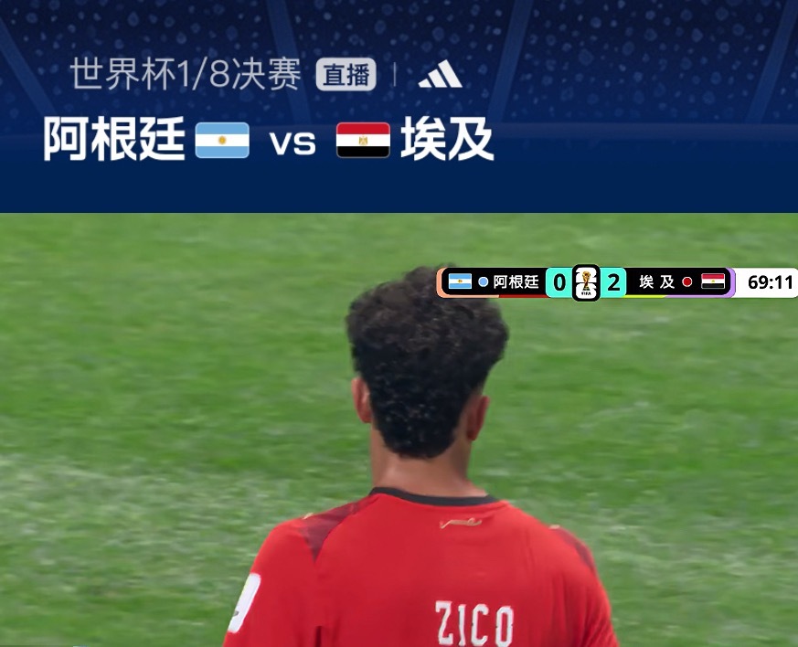 阿根廷vs埃及苏醒回应说世界从此清静了 0:2卧槽！埃及又进一球！进了3颗球，一