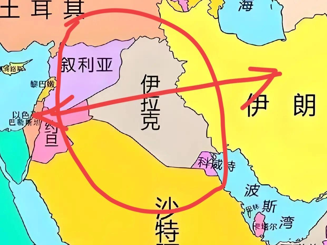 伊朗和伊拉克之间：叙利亚，约旦，伊拉克三国最无奈，领空导弹乱飞不敢吱声！美国对伊