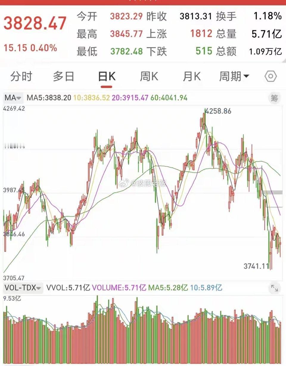 A股:午后深V拉升到3828,种种迹象表明,A股牛反弹宣告要开始了吗?今日大盘走