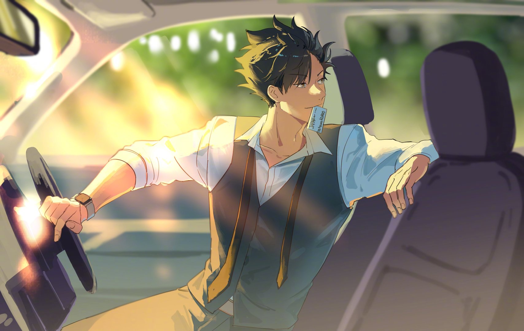 #排球少年# 黑尾铁朗的魅力真的让人无法抗拒啊，老师太会画了[哇]x：ryepe