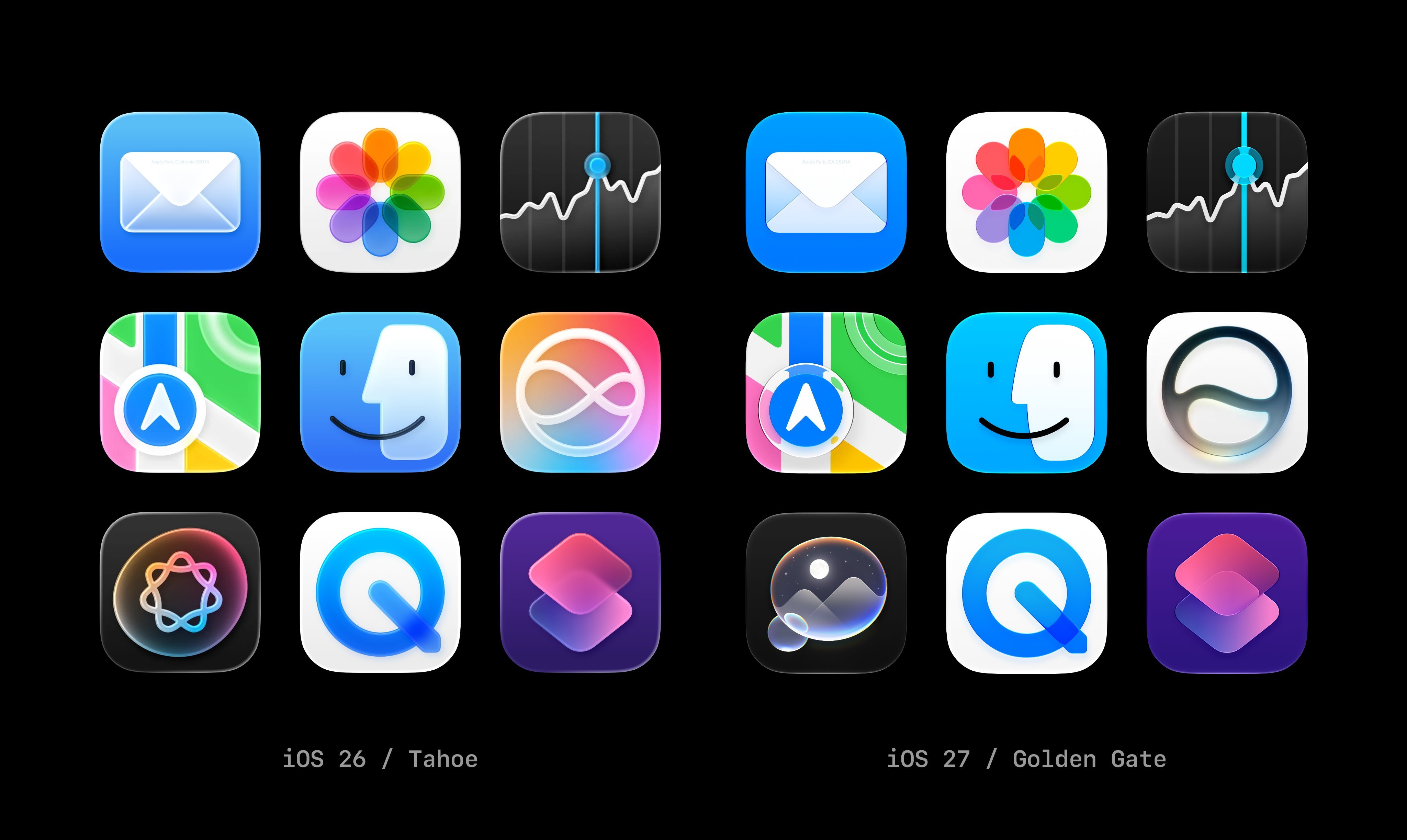 【iOS 27 使用更清晰的 Liquid Glass 图层重新设计了 Appl
