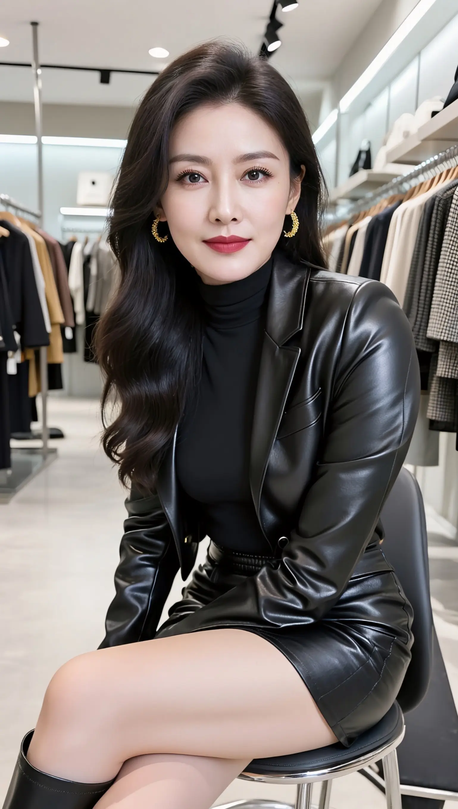 AI皮衣自拍风 ai创作