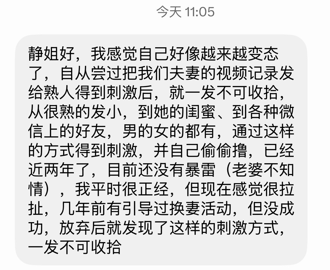 你变不变态的先不说但你确实违法了你严重侵犯了妻子隐私权（性隐私）你还分享给其他人