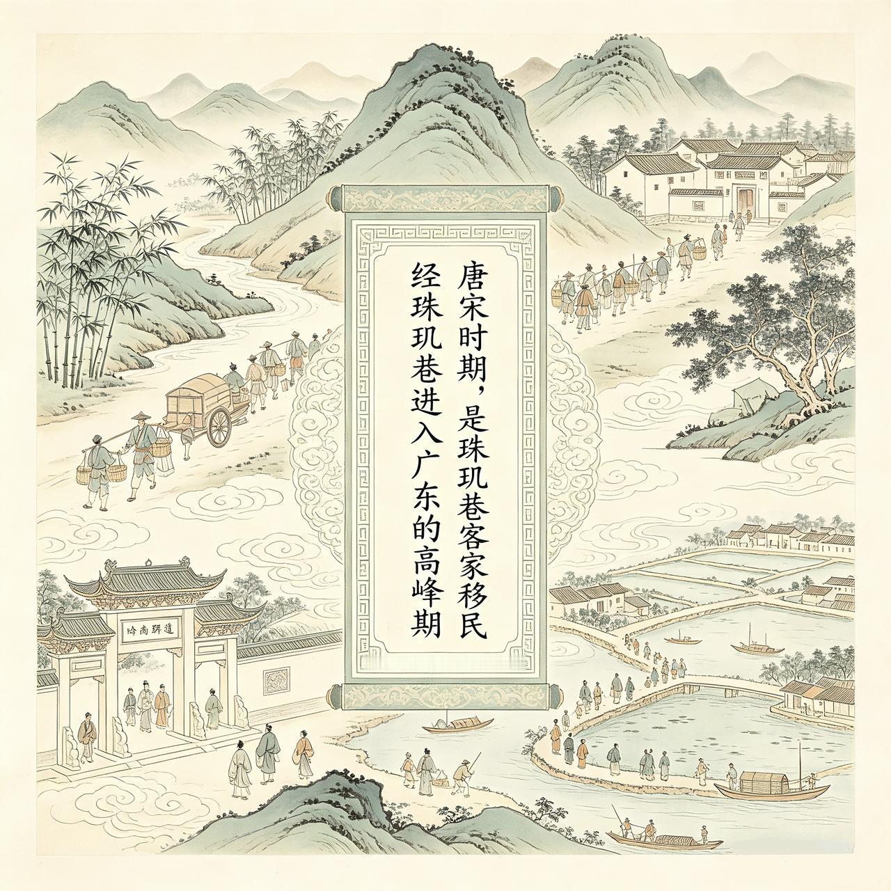 宋元时期的珠玑巷客家移民，是北方移民，经珠玑巷进入广东的高峰期。

按照罗香林的