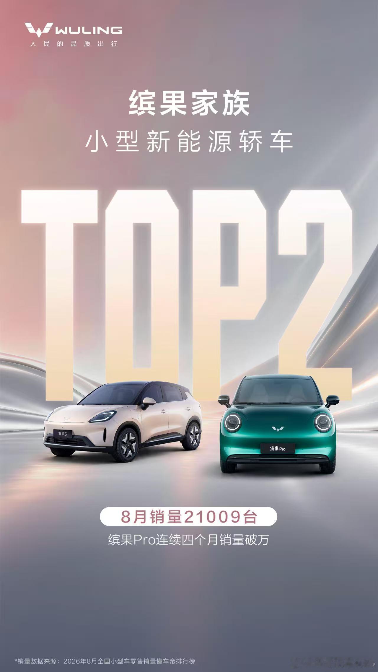 实力领衔，战绩亮眼🔥缤果家族荣登8月小型新能源轿车销量TOP2！缤果Pro缤果