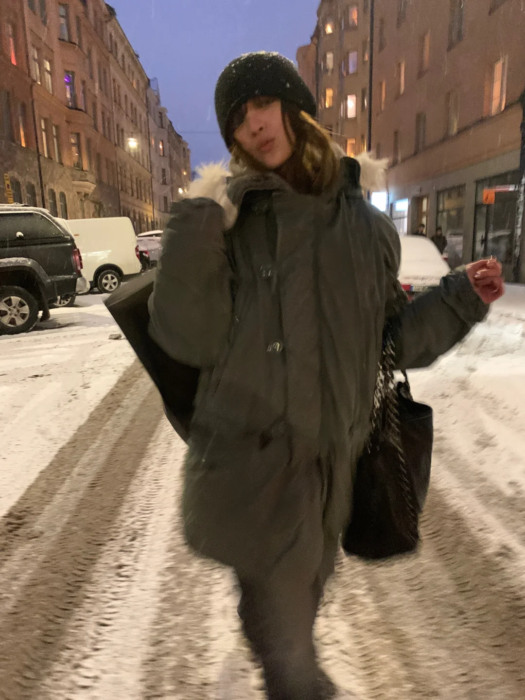 到斯京的第一天就下大雪🇸🇪