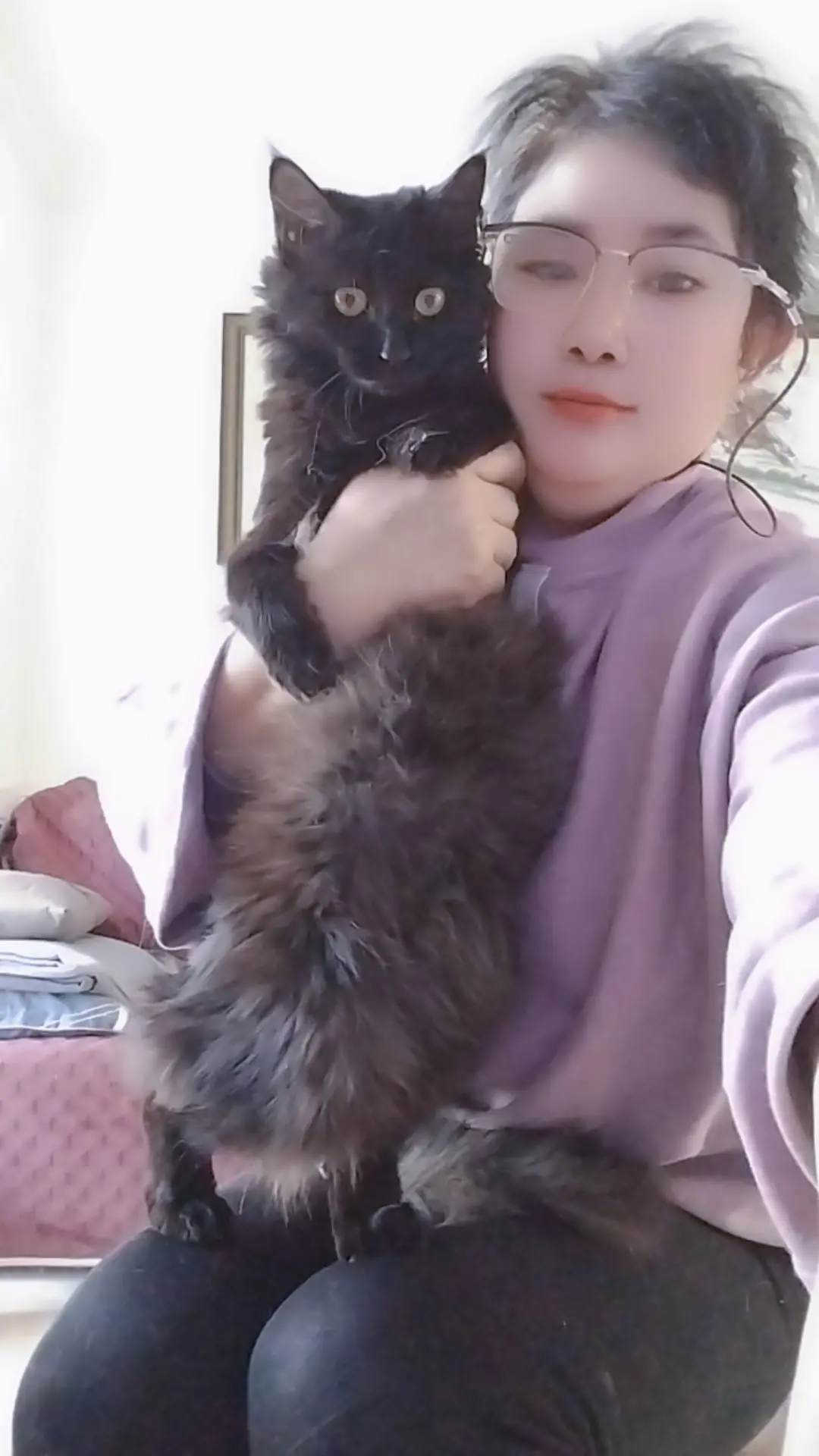 这家伙叫黑宝是我去年7月20号收留的一只小流浪猫，我收留的就是一个小妖...
