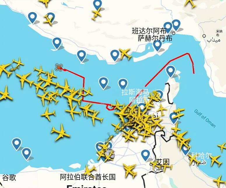 新闻快讯——一架美国MQ-4C“海神”无人机现身波斯湾。