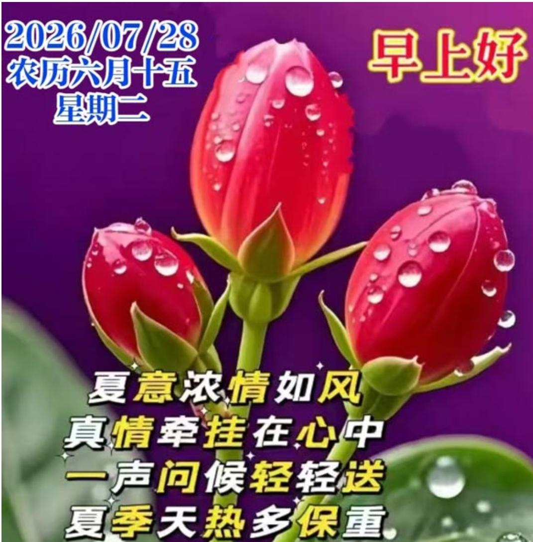 伏天闷热湿气大，
流行疾病易诱发；
日常饮食多甘凉，
瓜果蔬菜和绿茶；
赤日炎炎