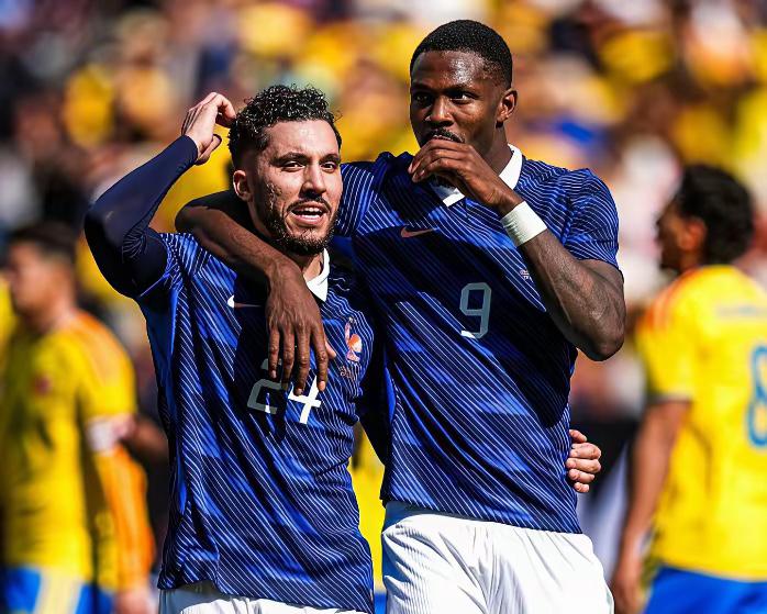 判若两人！国际米兰的法国前锋小图拉姆在法国3：1轻取哥伦比亚的友谊赛中首发出场且