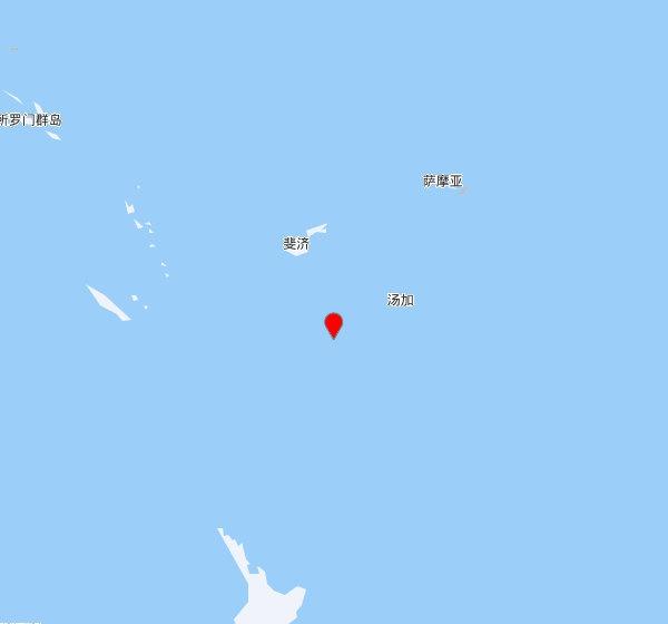 【美国地质勘探局】发布，2025-11-18 22:42:28 在 斐济群岛（纬