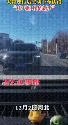 谁都不服，就服视频里这位大哥。
最近河北有一位司机大哥可能昰新手，开着开车就开到