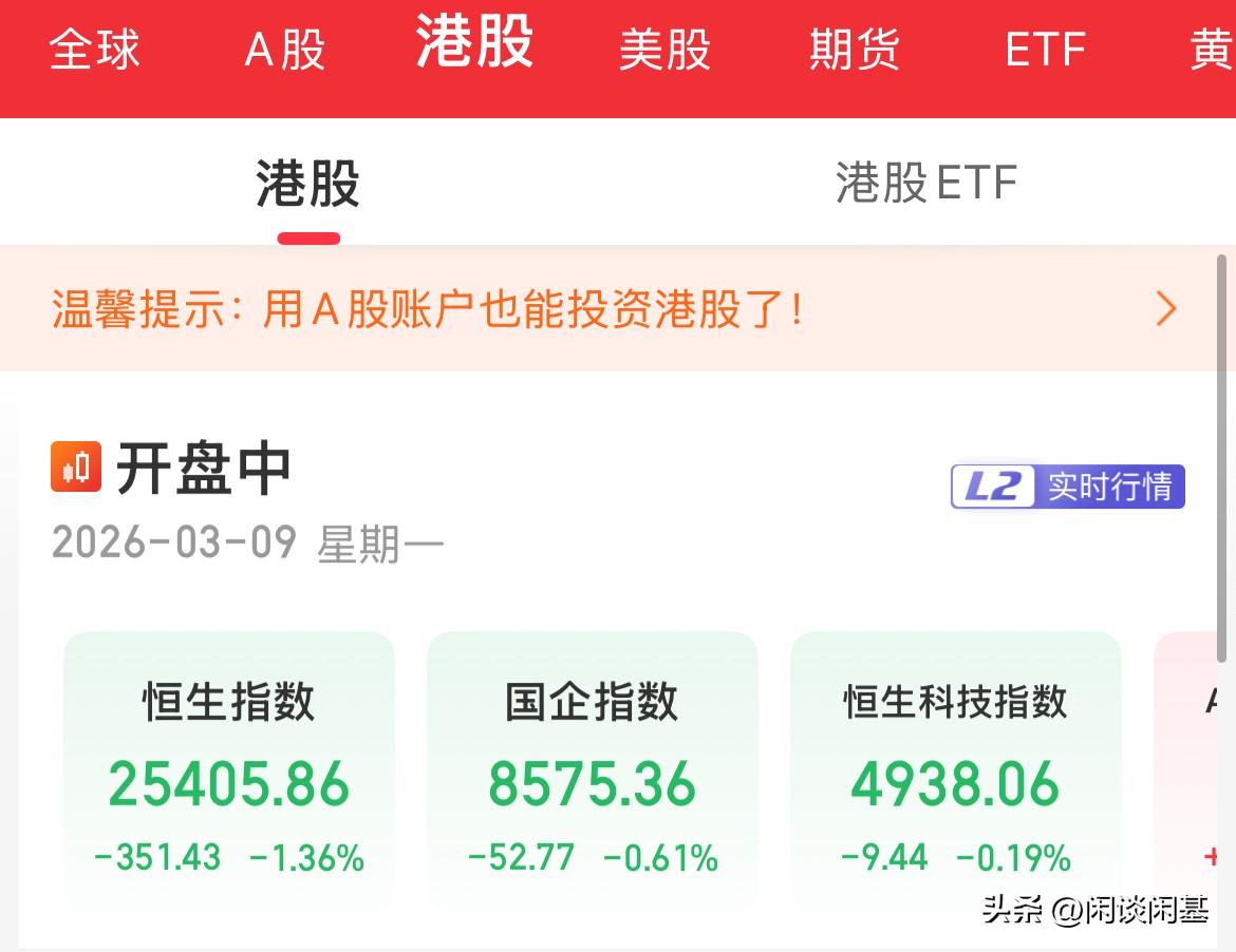 内资开始抄了，爆买360亿港元，创单日净买入历史记录，指数探底回升，恒生科技拉升