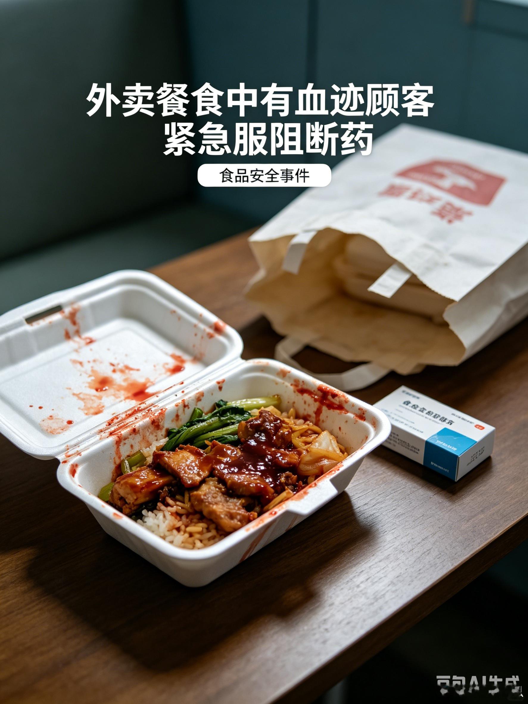 外卖餐食中有血迹顾客紧急服阻断药“吃了几个烧卖才发现，底下全是血……”6月13日