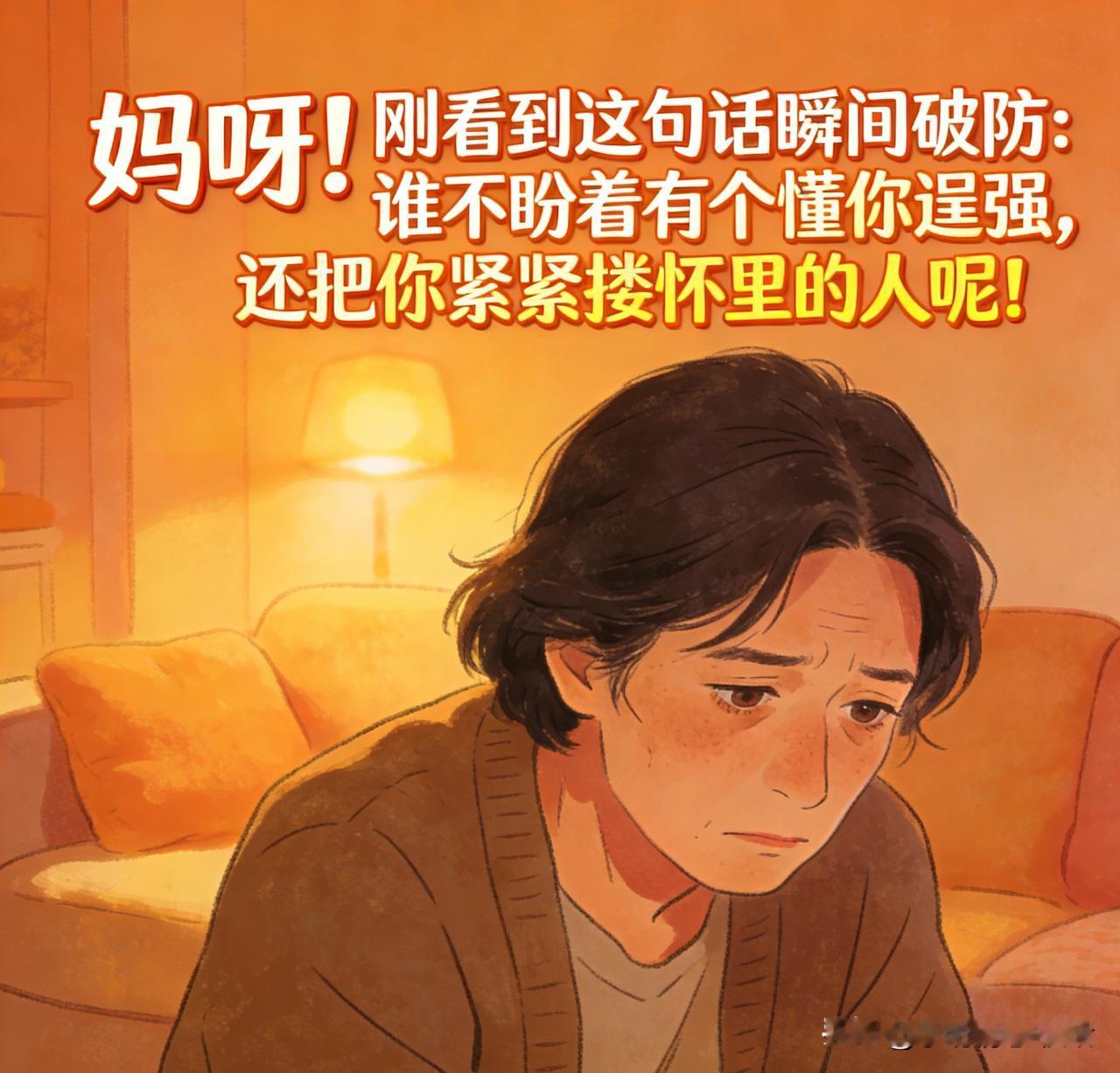 太真实！谁不想要个看穿脆弱，还死死抱住你的人啊！

“妈呀！刚看到这句话瞬间破防