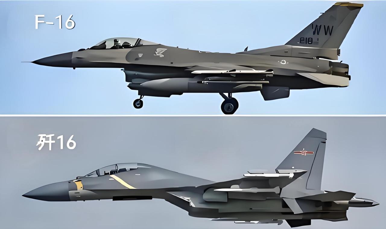 歼-16战机和F-16战机在海上空发生了对峙，歼-20怎么不出动！
实际上，在歼