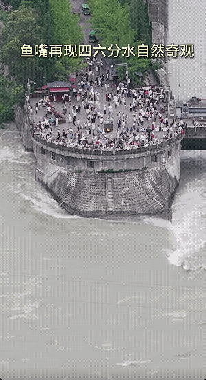 眼见为实
暴雨过后
都江堰再现四六分水
这座两千多年的无坝引水水利工程到今天还在