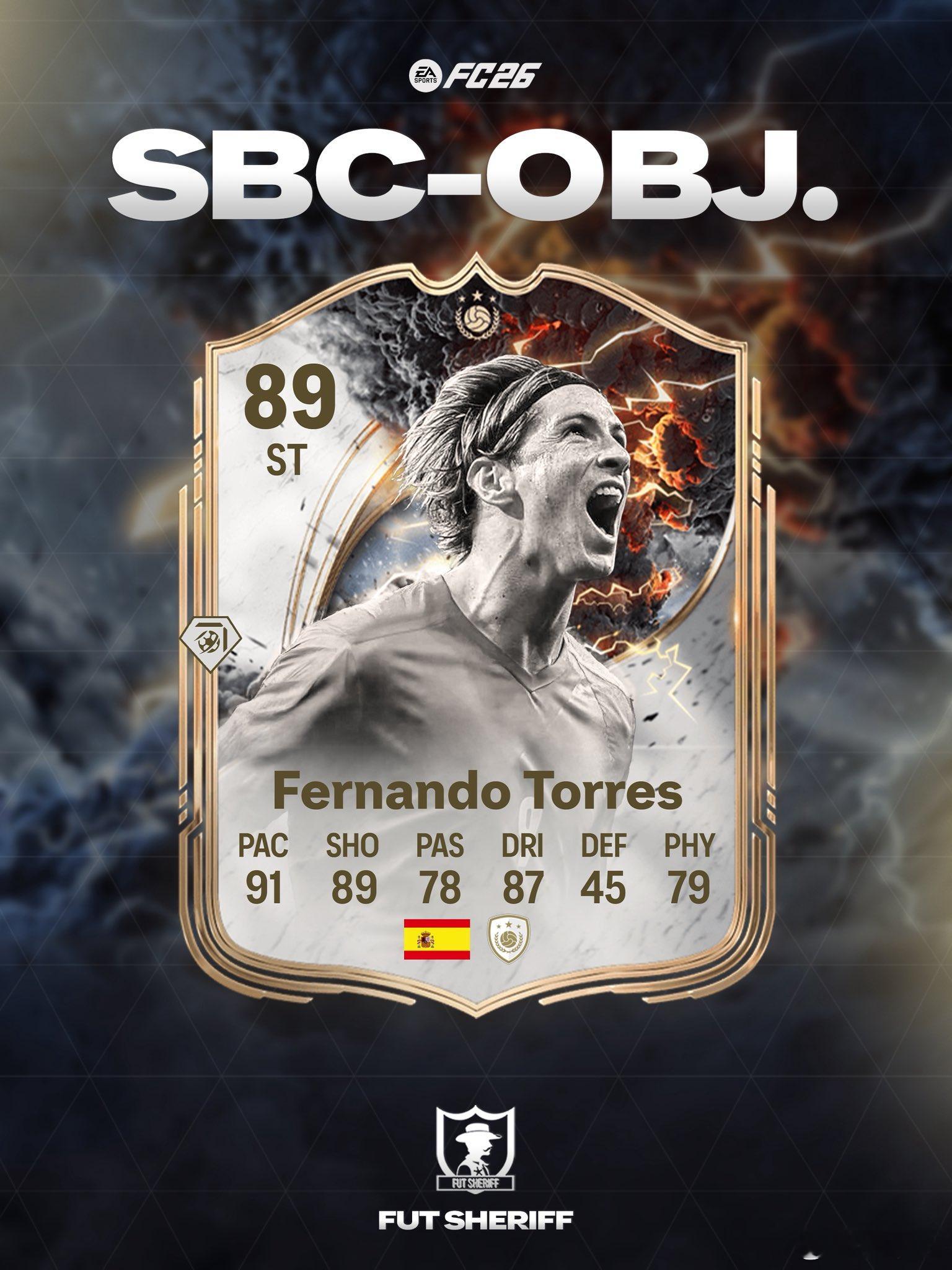 雷霆万钧托雷斯的球员卡确认。SBC/目标任务推出（有可能是活动期间的杯赛任务奖励