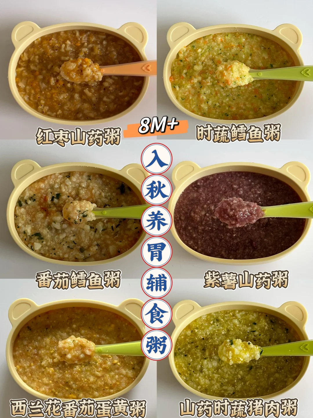 8M+辅食粥合集｜入秋养胃辅食粥 暖心暖胃😋