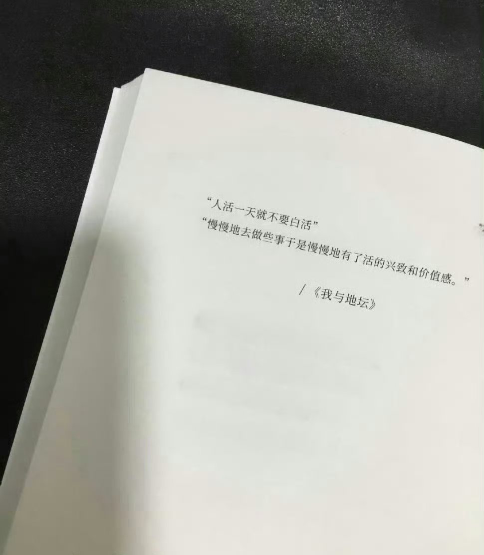 又被史铁生的话狠狠的打动了 