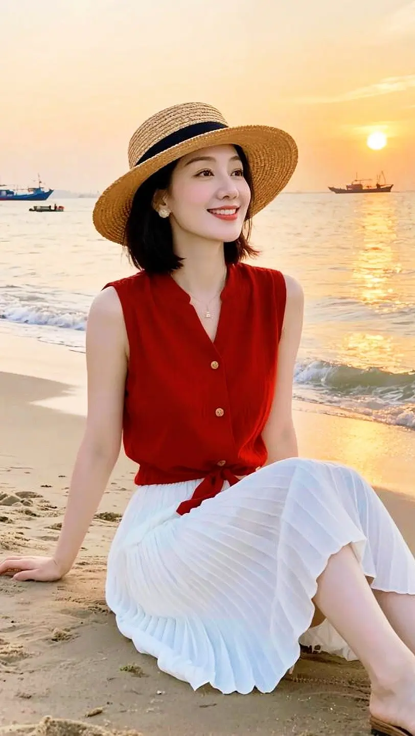AI海滨夕照写真 ai创作 广告分成玩法达人伙伴计划