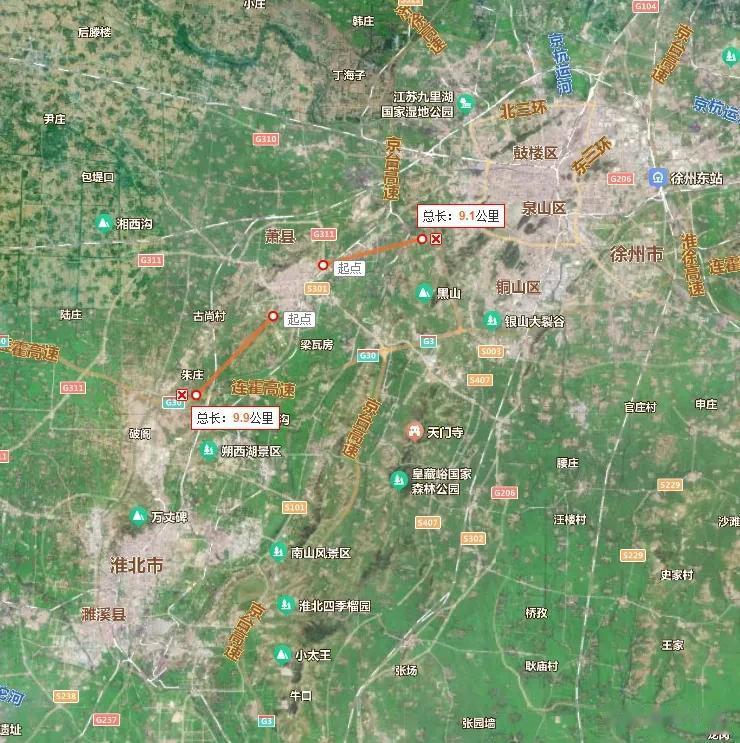 江苏各城市之间距离比较短的城市一览