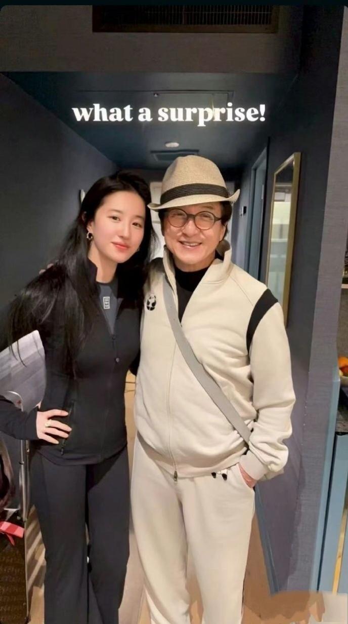 刘亦菲与成龙合照：跨越时光的友谊华章

近日，刘亦菲在社交平台晒出与成龙大哥的新