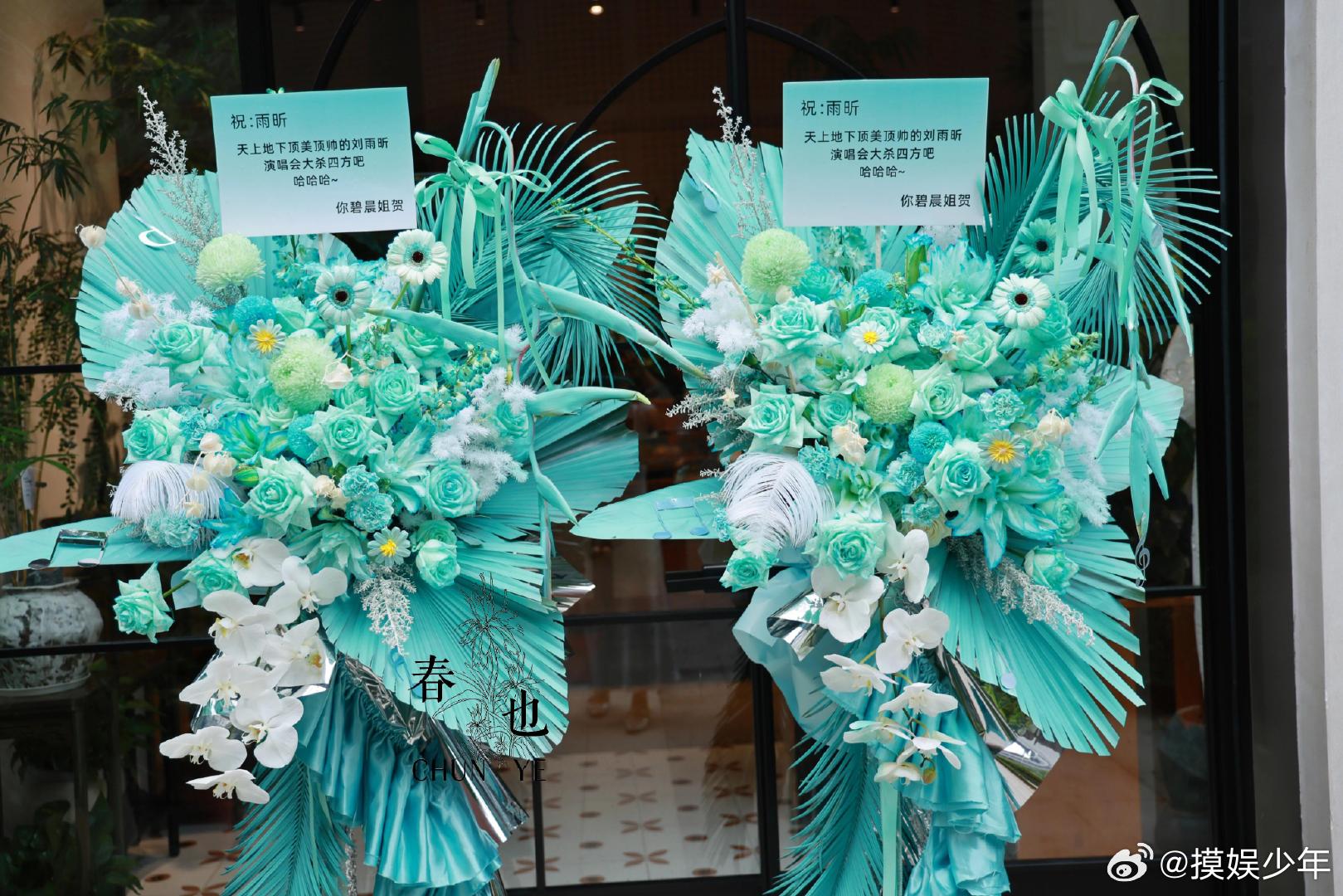 张碧晨给刘雨昕演唱会送花篮张碧晨这不仅是送祝福，还是来当气氛组的，祝雨昕演唱会大