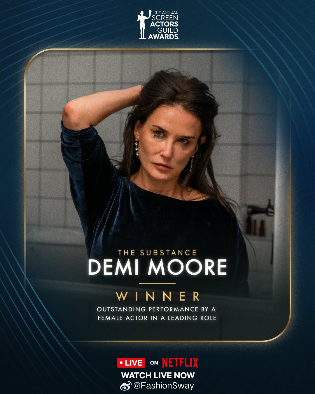 黛米·摩尔 Demi Moore 凭借《某种物质》又拿下第31届美国演员工会最佳