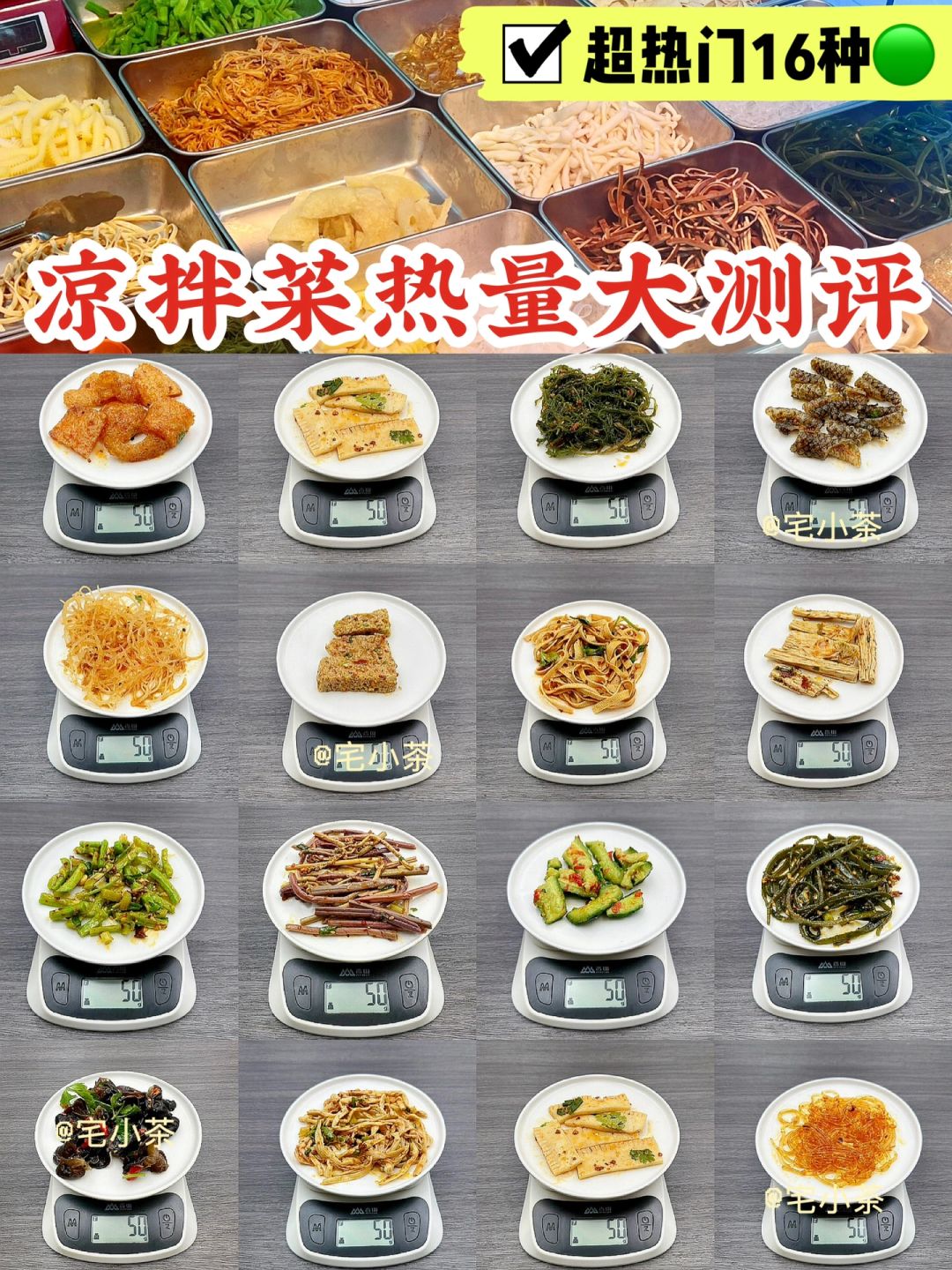 凉拌菜热量超全测评（上）‼️热门16种✅
