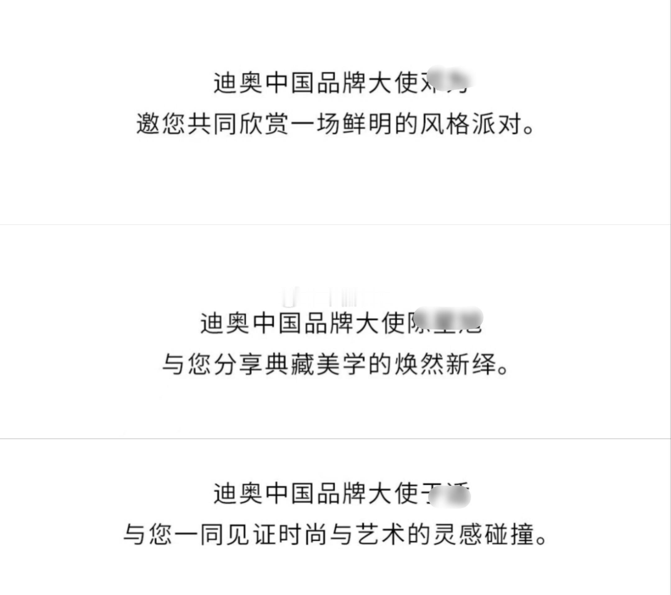迪奥还真是等级森严用词都这么严谨，中国文字博大精深 