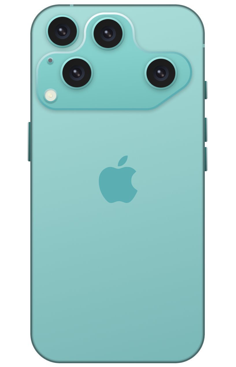 iPhone 绿松石潜艇专业版……看起来像潜艇的形状…… 
