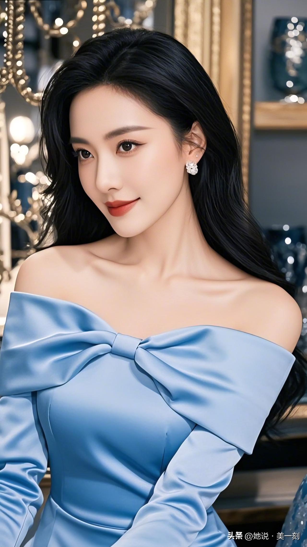 优雅蓝调，尽显女性魅力！💙✨你见过最漂亮的女孩长什么样