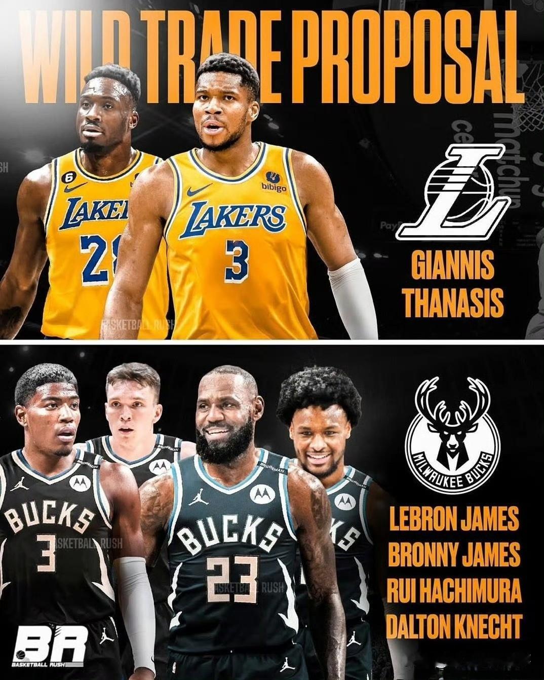 如果这笔交易达成，将会成为NBA历史上唯一存在！在这笔交易中，字母哥带着哥哥去到