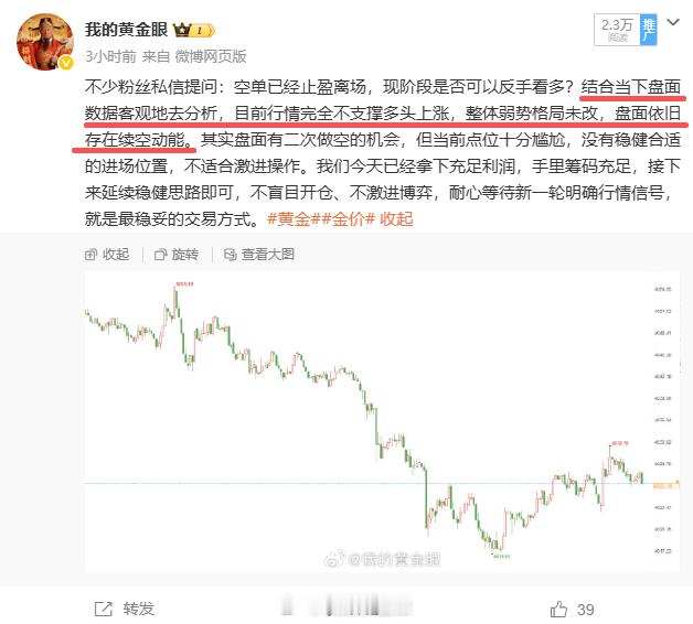 舒舒服服，晚间4034位置布局的空单目前行情给到4012了，两百点利润直接落袋为