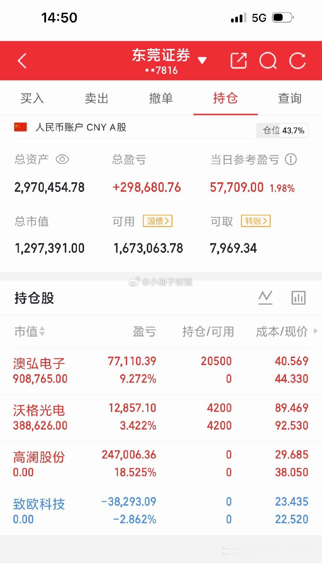 9月16日笔记：初始100新：澳弘dz持：沃格gd、出：高澜gf、致欧kj新阵容