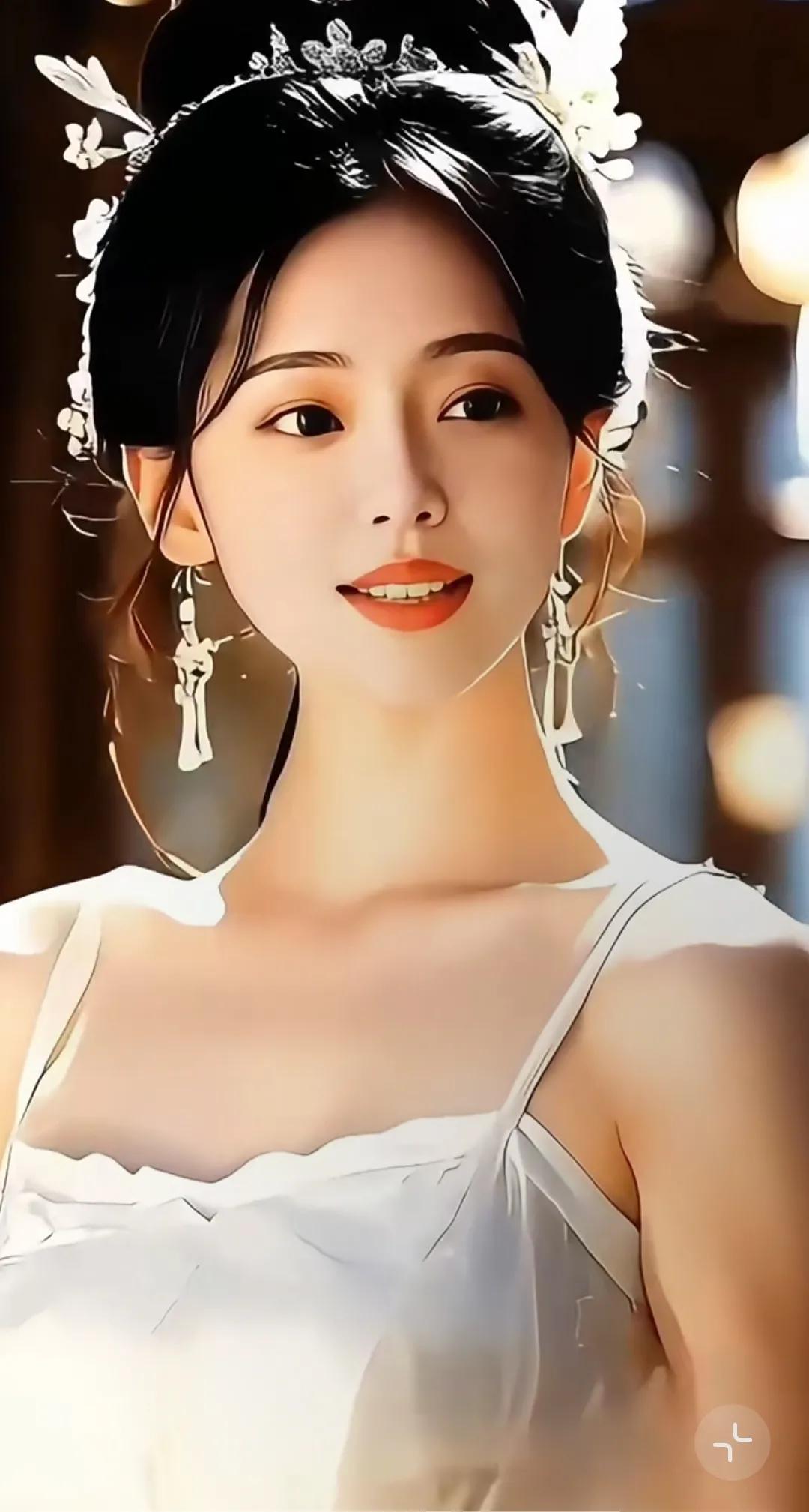 梦幻新娘妆，温柔甜美，宛如画中仙子唯美流光美人 美美美丽俏佳人