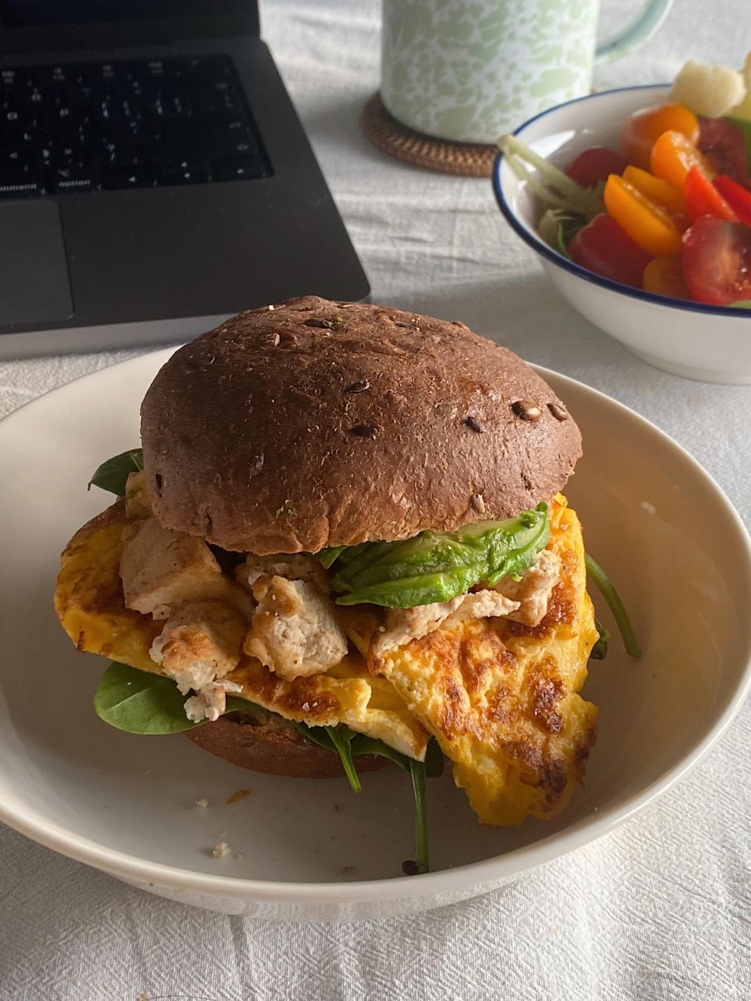 牛油果鸡蛋豆腐汉堡🍔