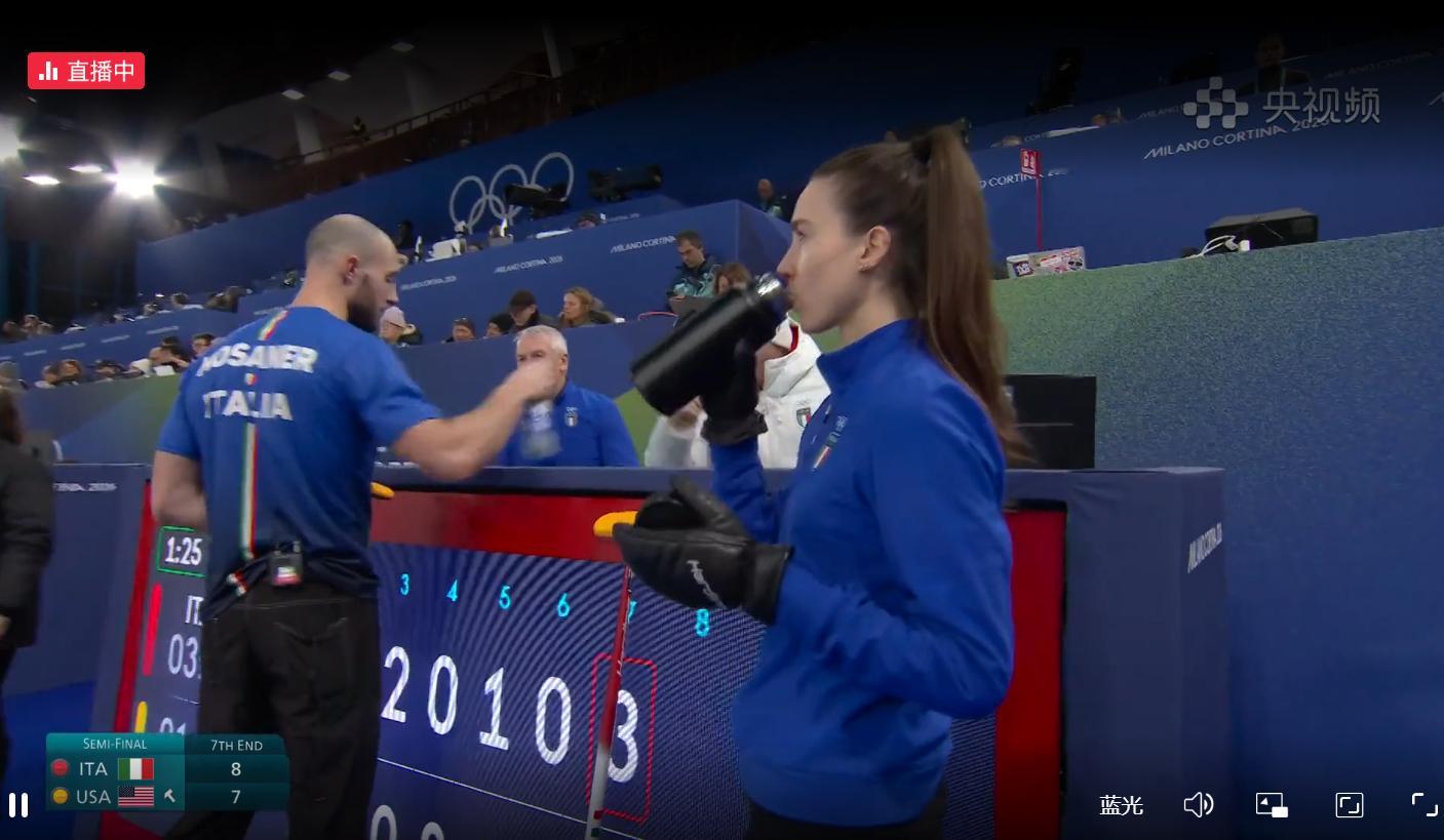 【奥运半决赛】意大利PP局拿到3分，8-7反超美国（待会第八局美国后手启用PP局