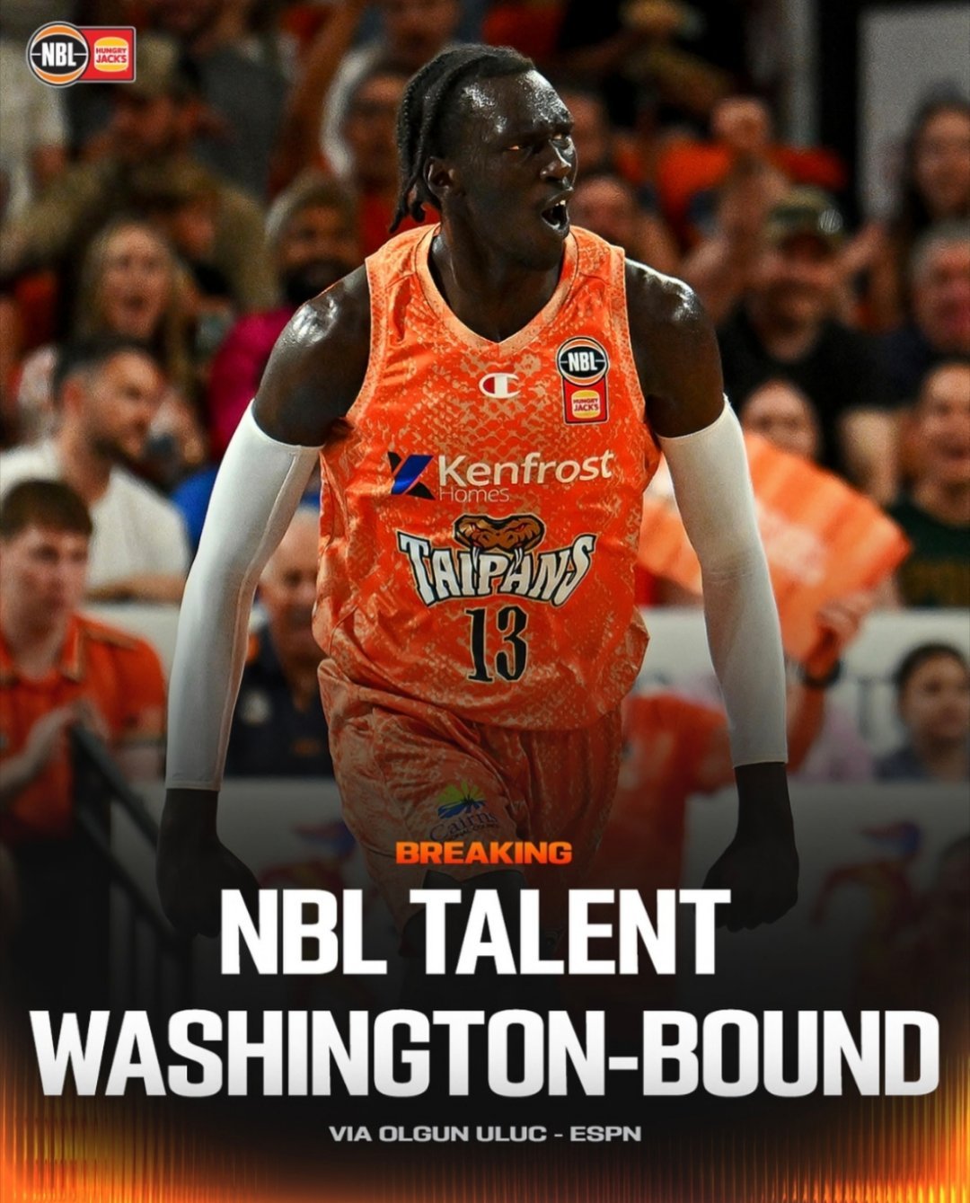 🇦🇺 Akoldah Gak和奇才签下一份E10合同nba夏季联赛 ​​​