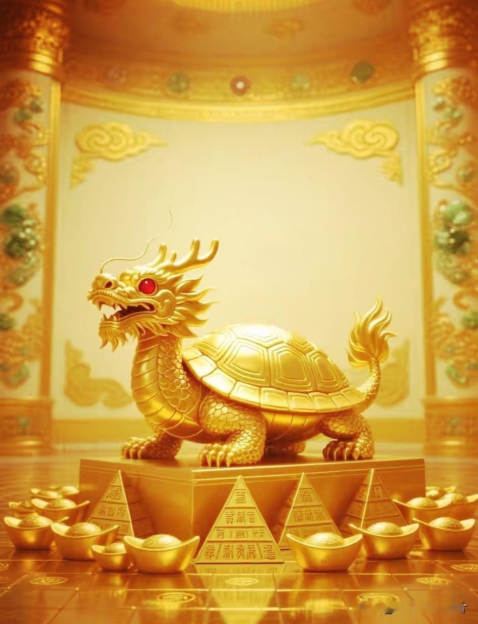 龙龟入户，财源永固。