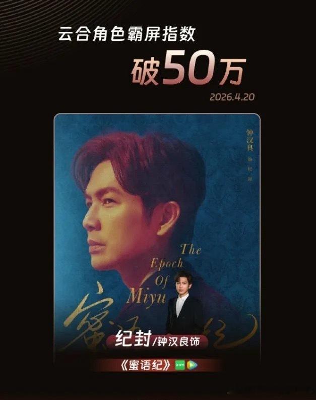 钟汉良纪封霸屏指数破50万实打实数据说话，钟汉良在热播剧《蜜语纪》塑造的酒店经理