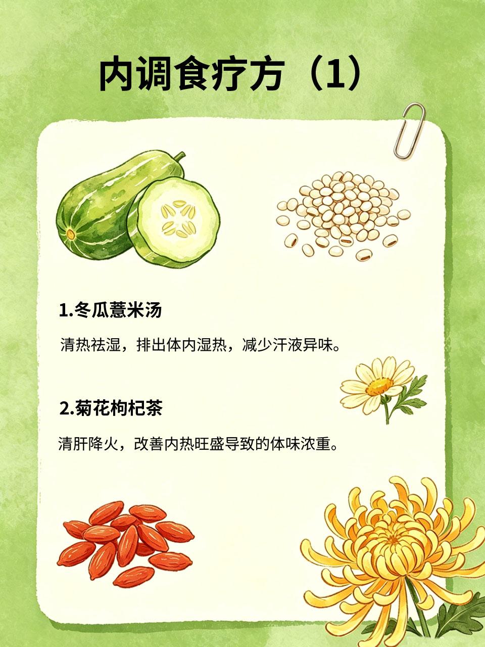 夏天爱出汗体味重，内调4个食疗方，轻松养出自然体香
夏季天气炎热，出汗多容易有异