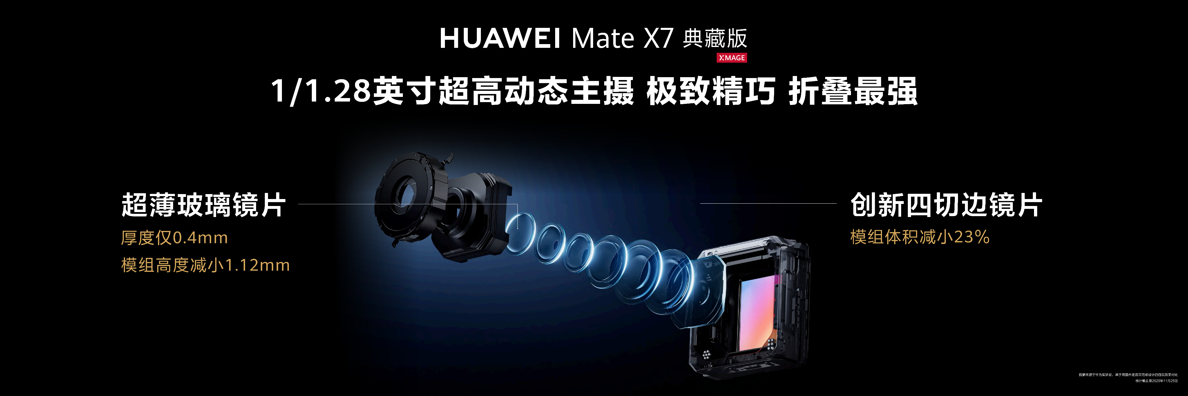 【华为Mate X7今日发布，将推动折叠影像发展】11月25日，华为新品发布会上