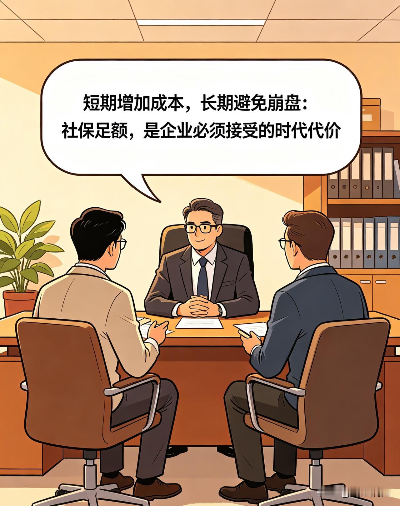 短期增加成本，长期避免崩盘：社保足额，是企业必须接受的时代代价

这句话说出来可