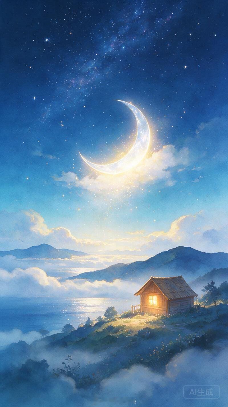 🌙 深夜星空｜2026年08月13日 周四灵气能量 · 新月之夜，温柔安眠夜深