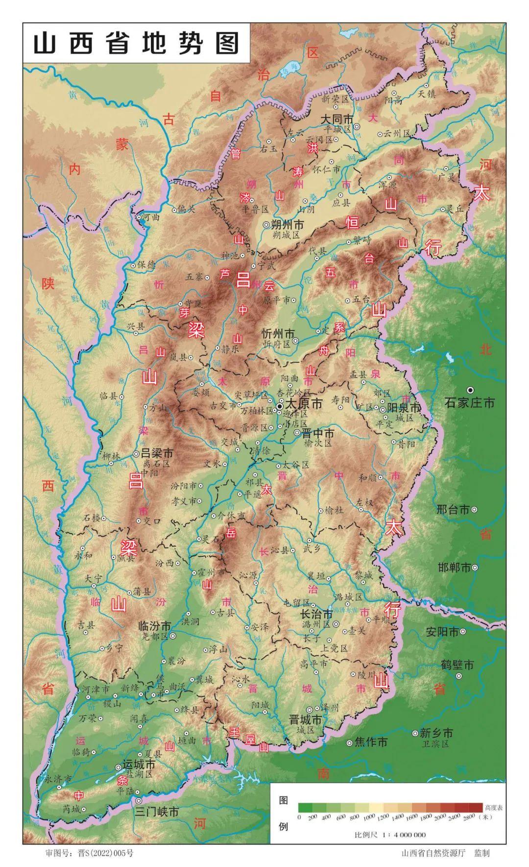 山西的地理环境由哪些山脉构成?

山西地理核心格局是两山夹一川：东太行、西吕梁、